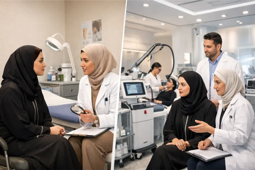 علاج التصبغات الجلدية بالليزر والتقشير في جدة