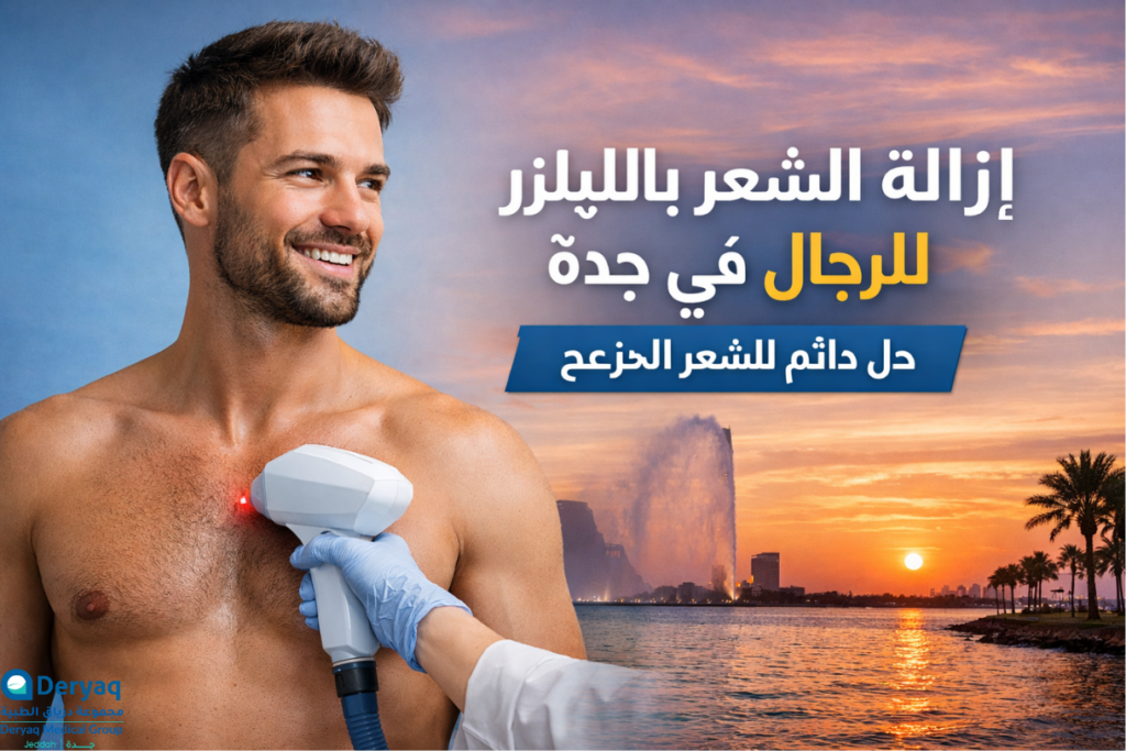 ازالة الشعر بالليزر للرجال في جدة: نتائج أدق وأريح