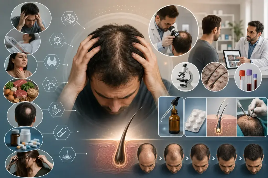 أسباب تساقط الشعر: متى يصبح العلاج الطبي ضروريًا؟