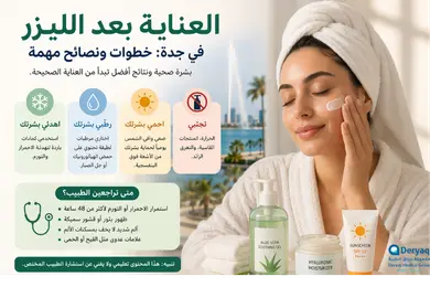 العناية بعد الليزر في جدة: خطوات ونصائح مهمة