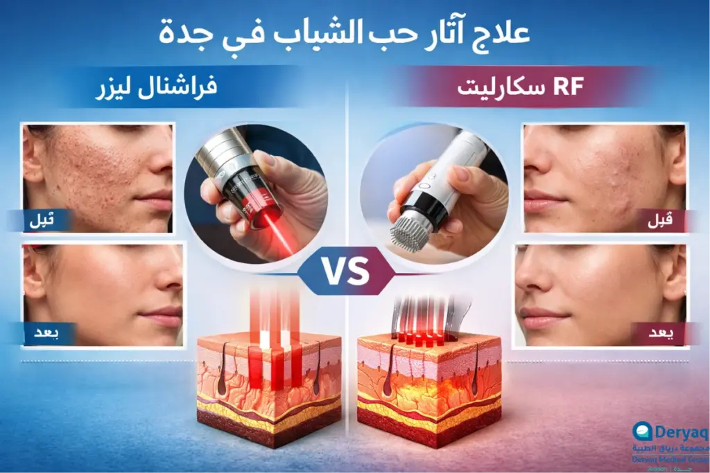 علاج آثار حب الشباب في جدة: فراكشنال أم سكارليت؟