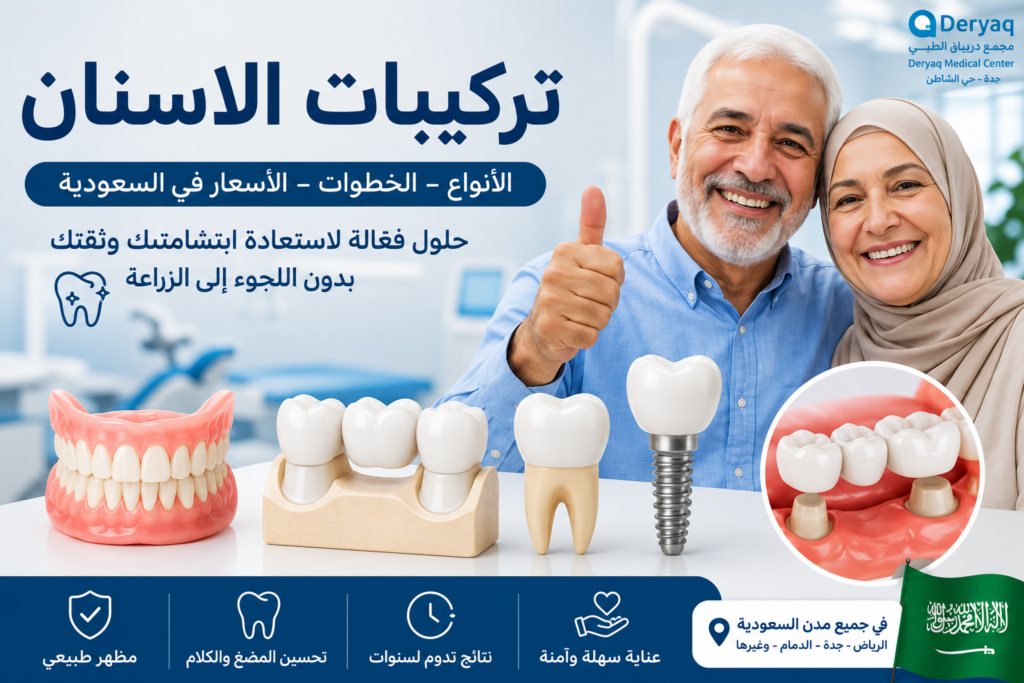  تركيبات الاسنان: الأنواع والأسعار بالسعودية