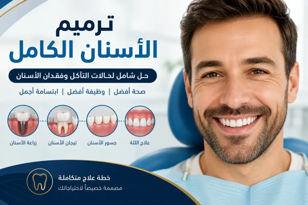 ترميم الأسنان الكامل | استعادة الابتسامة بثقة